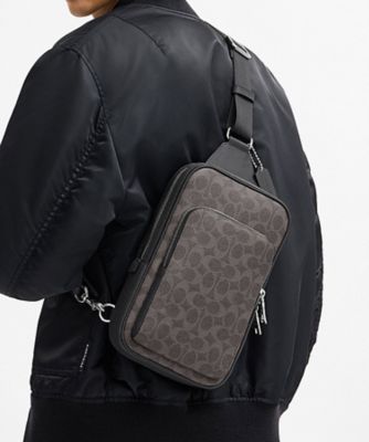 ＜COACH＞フェリックス　スリング　バッグ・シグネチャー　キャンバス